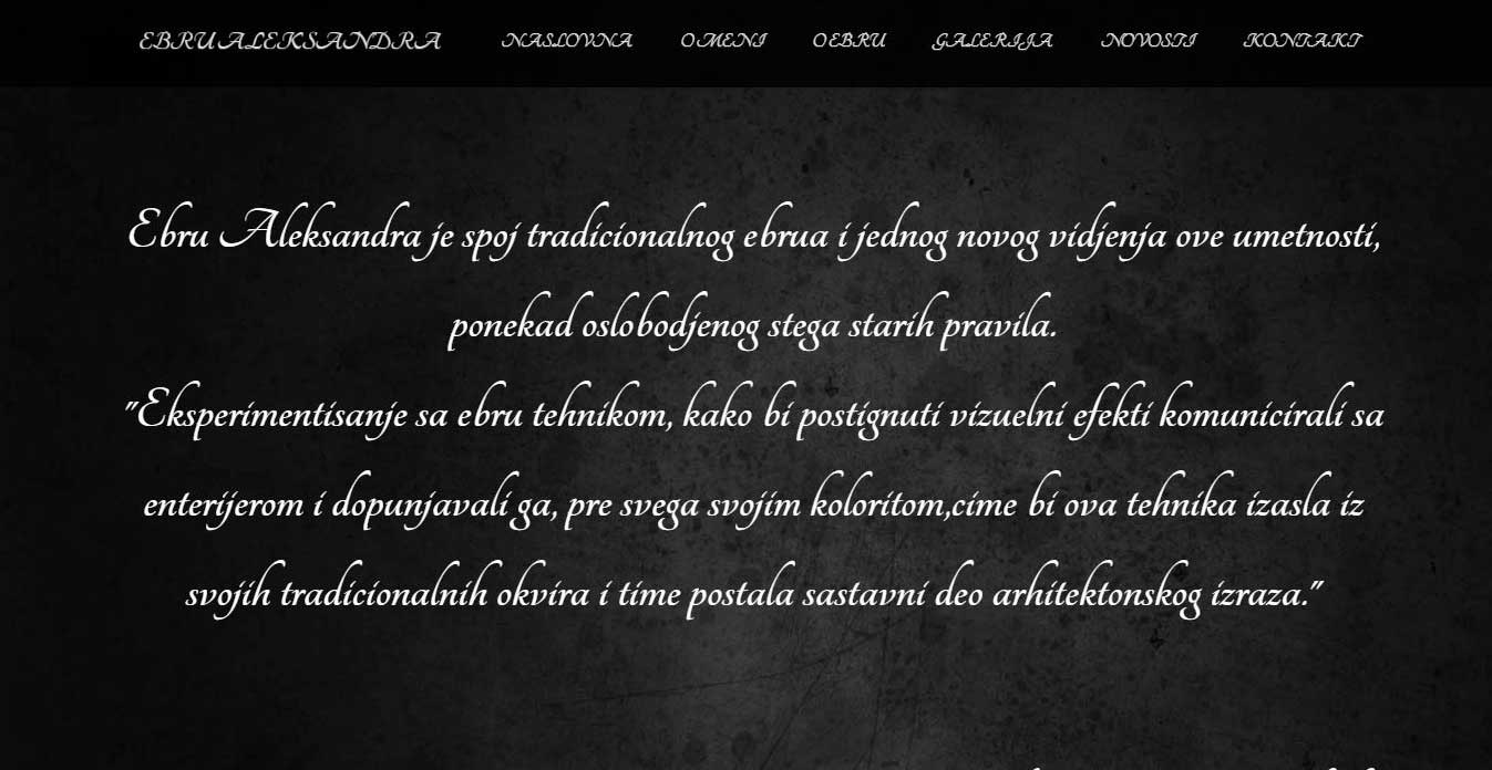 izrada sajta ebru kragujevac